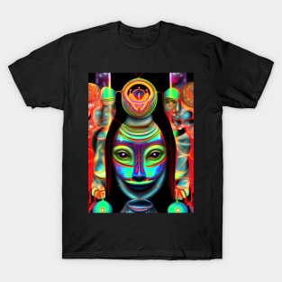 Techno-Shaman (18) - Trippy Psychedelic Art T-Shirt